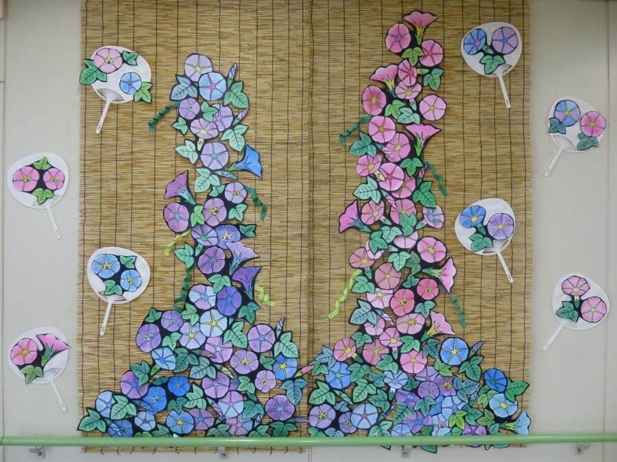 6月の壁面工作”あじさい畑に虹の架け橋”完成しました!!スタッフブログALSOK介護株式会社