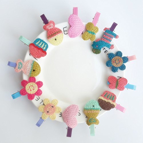 七夕 ハンドメイドベビーヘアクリップ ヘアゴム sample ベビーヘアクリップの作り方 タティングレースのモチーフ