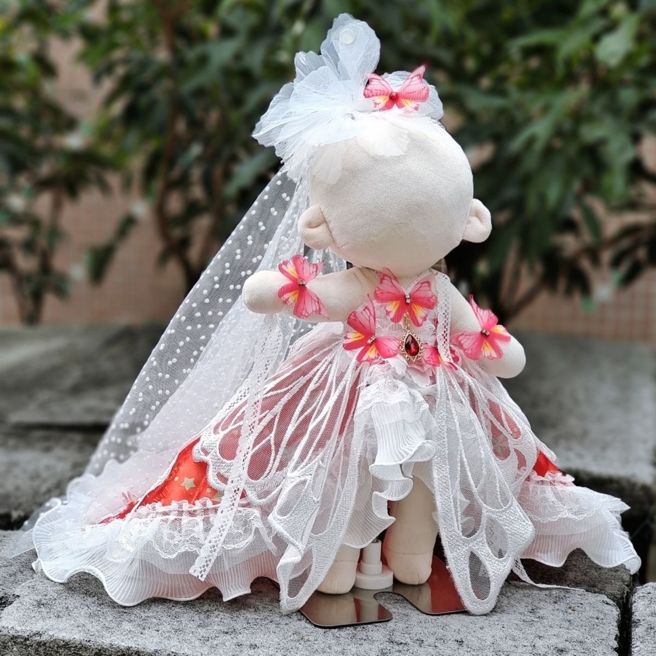 Mサイズ！セット！ウエディング 結婚式 ドレス ダッフィー シェリーメイ ぬいぐるみ 衣装 スーツ 洋服 コスプレ コスチューム 服 ドール Mサイズ ぬいぐるみ専用ダッフィー 燕尾服 白