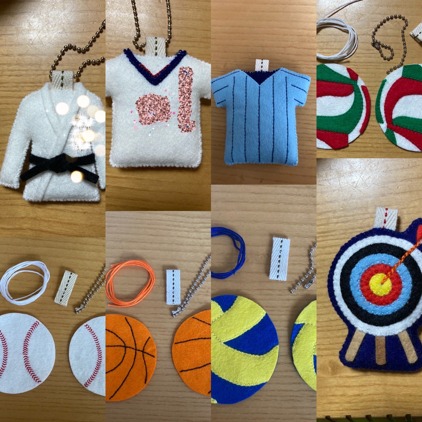 即日発送！手作りキット 部活ハンドメイド フェルト花ストラップ - メルカリ