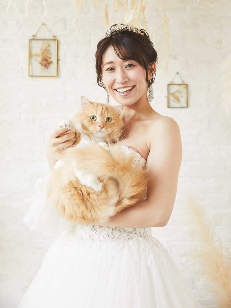 猫と撮るウェディングフォトが可愛い❤️ウェディングフォト韓国ウェディング中国ウェディングウェディングドレスペットウェディング猫にゃんこ
