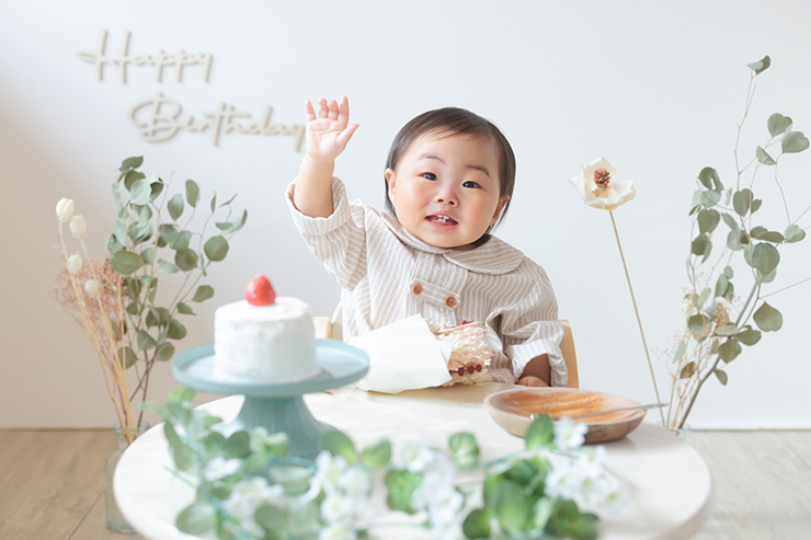 バースデーフォト・1歳お誕生日奈良市・橿原市・広陵町・木津川市の写真撮影はフォトスタジオワタナベ
