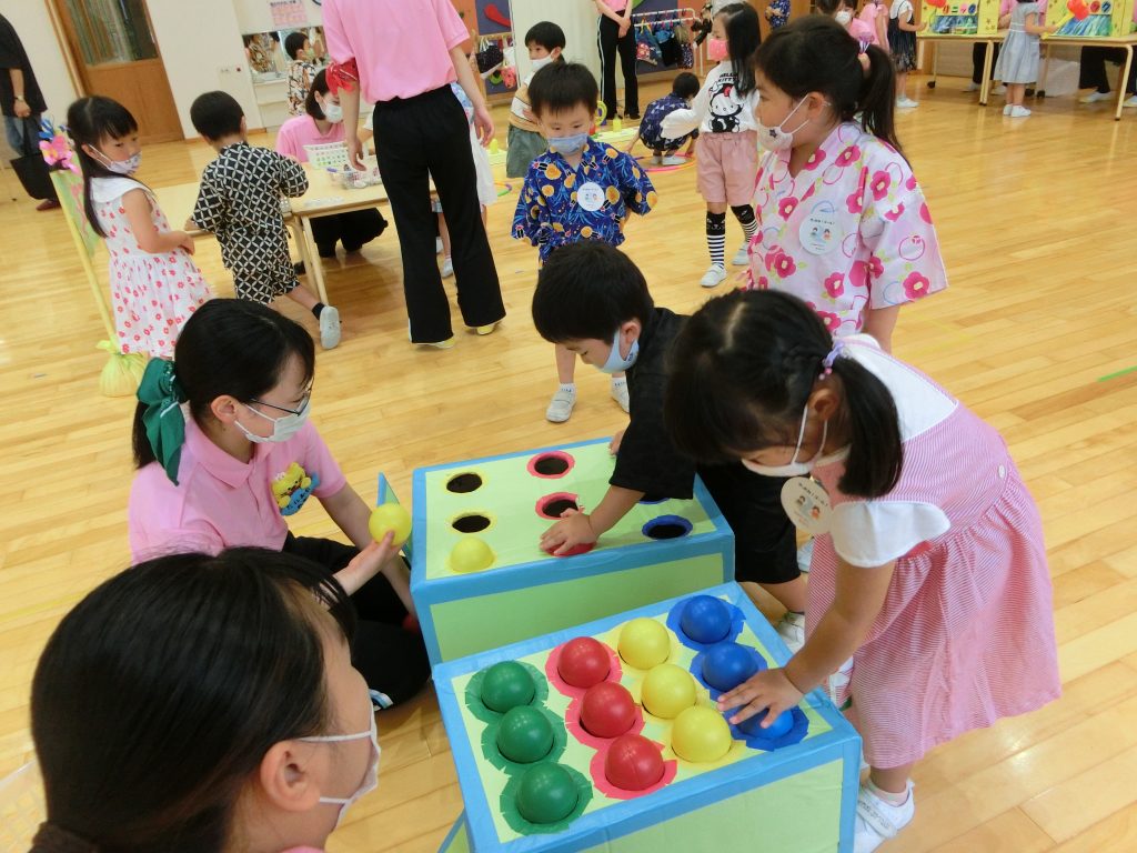 夏祭りごっこゆめの樹保育園はつだい