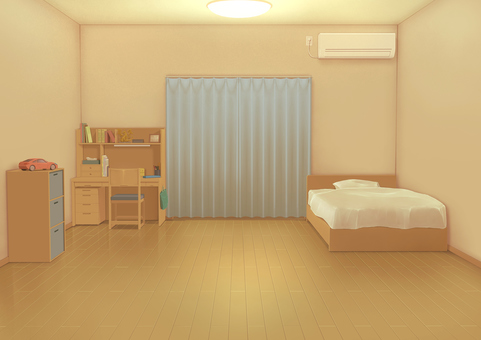 天然木製家具を備えた子供部屋のスカンジナビア スタイル 3 D レンダリング イラスト 背景JPG 無料ダウンロード - Pikbest