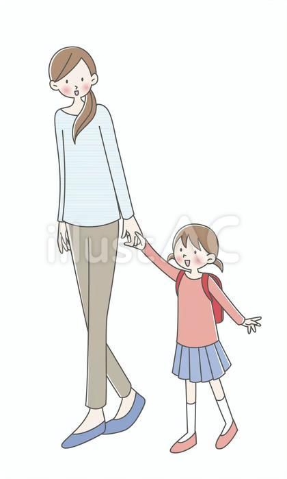 手を繋ぐ子供のかわいいイラスト画像素材 無料 フリー