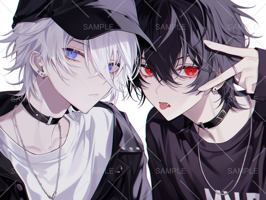 プロフ画「バレにくいペア画」アイコン動くイラストと猫漫画