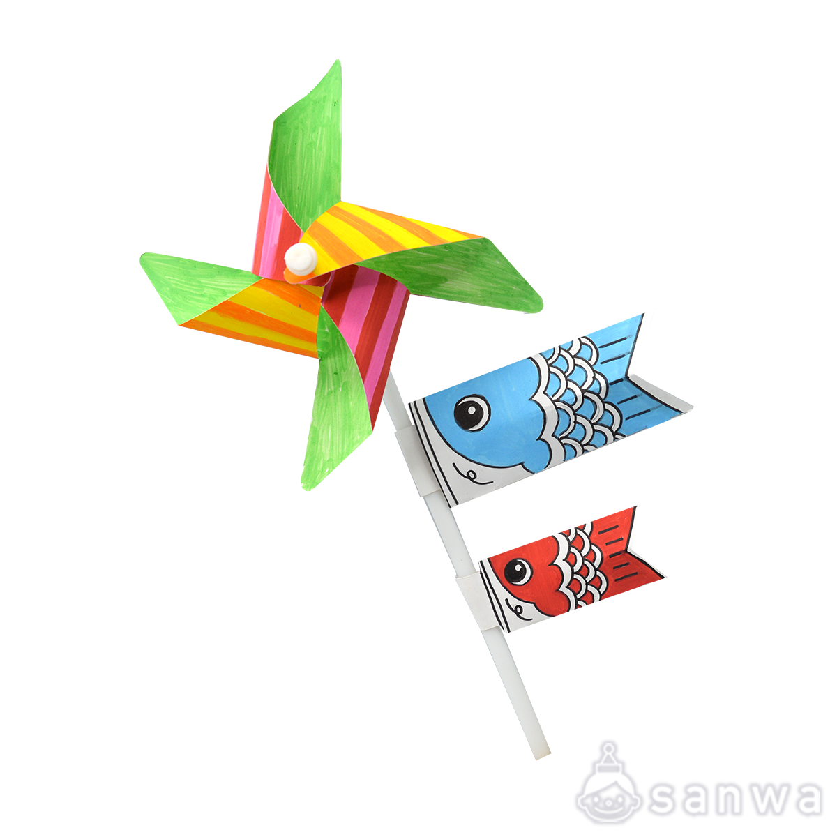 鯉のぼり 飾り 子どもの日 壁飾り簡単✨折り紙 立体こいのぼりの作り方🎏 こども