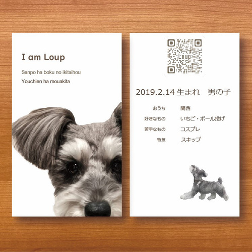 ペット 名刺 オリジナル 名刺作成の通販 by のらり's shopラクマ