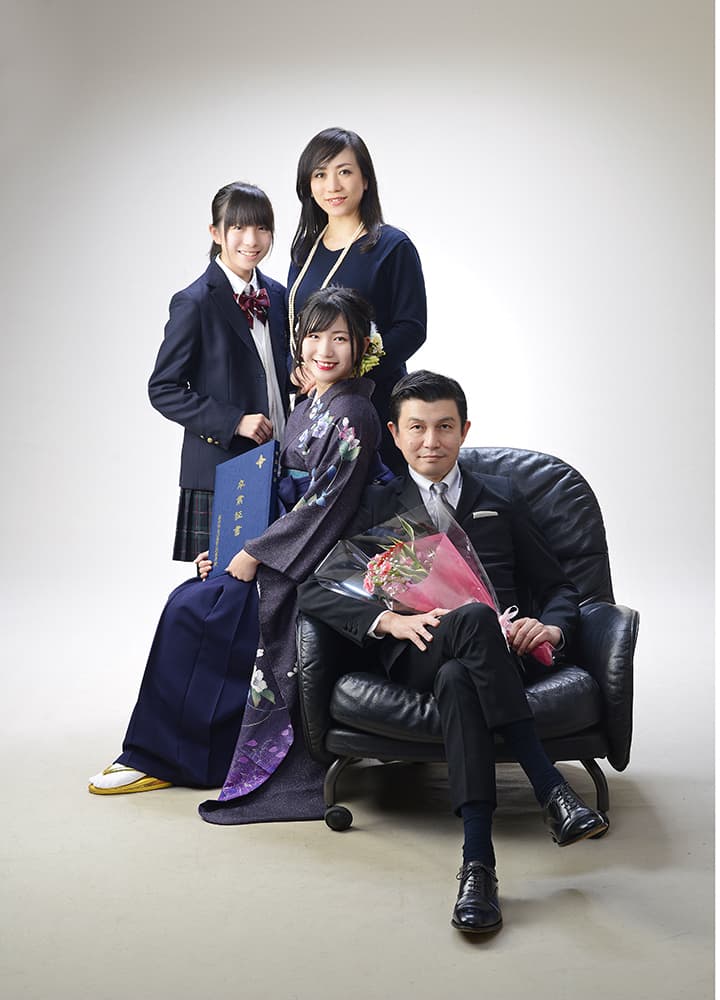 能美市の卒業式・入学式の記念写真は、アディで家族写真も撮影してね！石川県金沢市・能美市の写真館フォトアトリエアディ