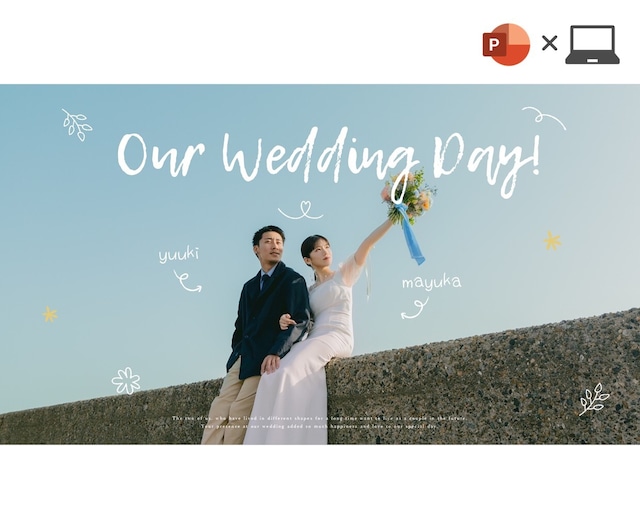 結婚式のプロフィールムービーに使用できる「Welcome to our Wedding」の文字 フリー素材- みりんの動画素材