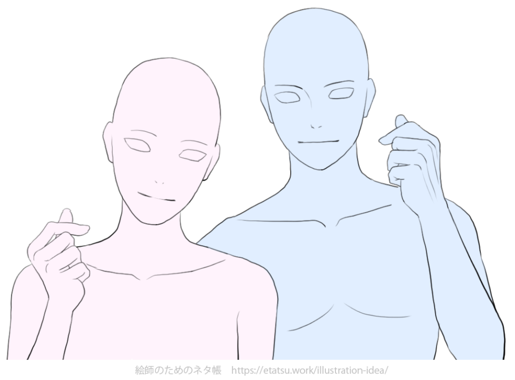 キャラポーズアイデア：4人の魅力的なポーズ集