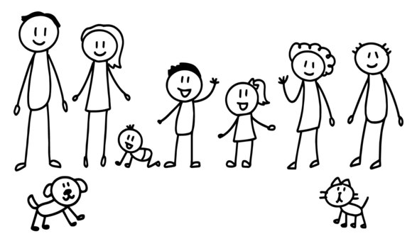 かわいい 家族 素材イラスト・フリー素材なら「シンテリ」