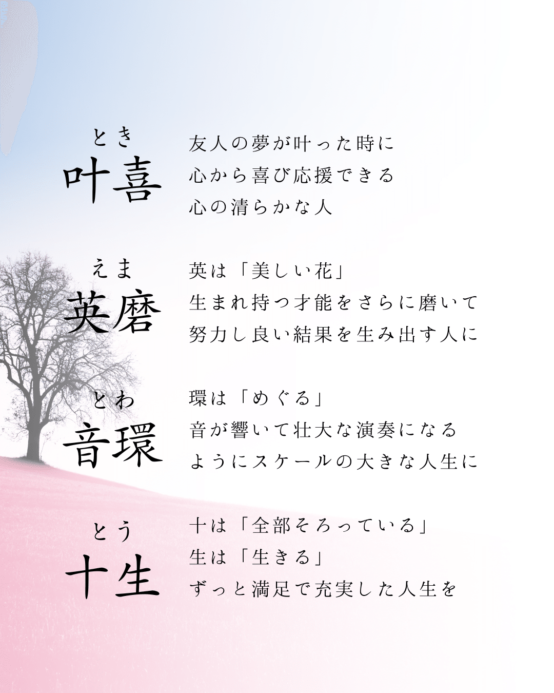 碧って綺麗な青色🟦のイメージで素敵だなぁ〜って思う