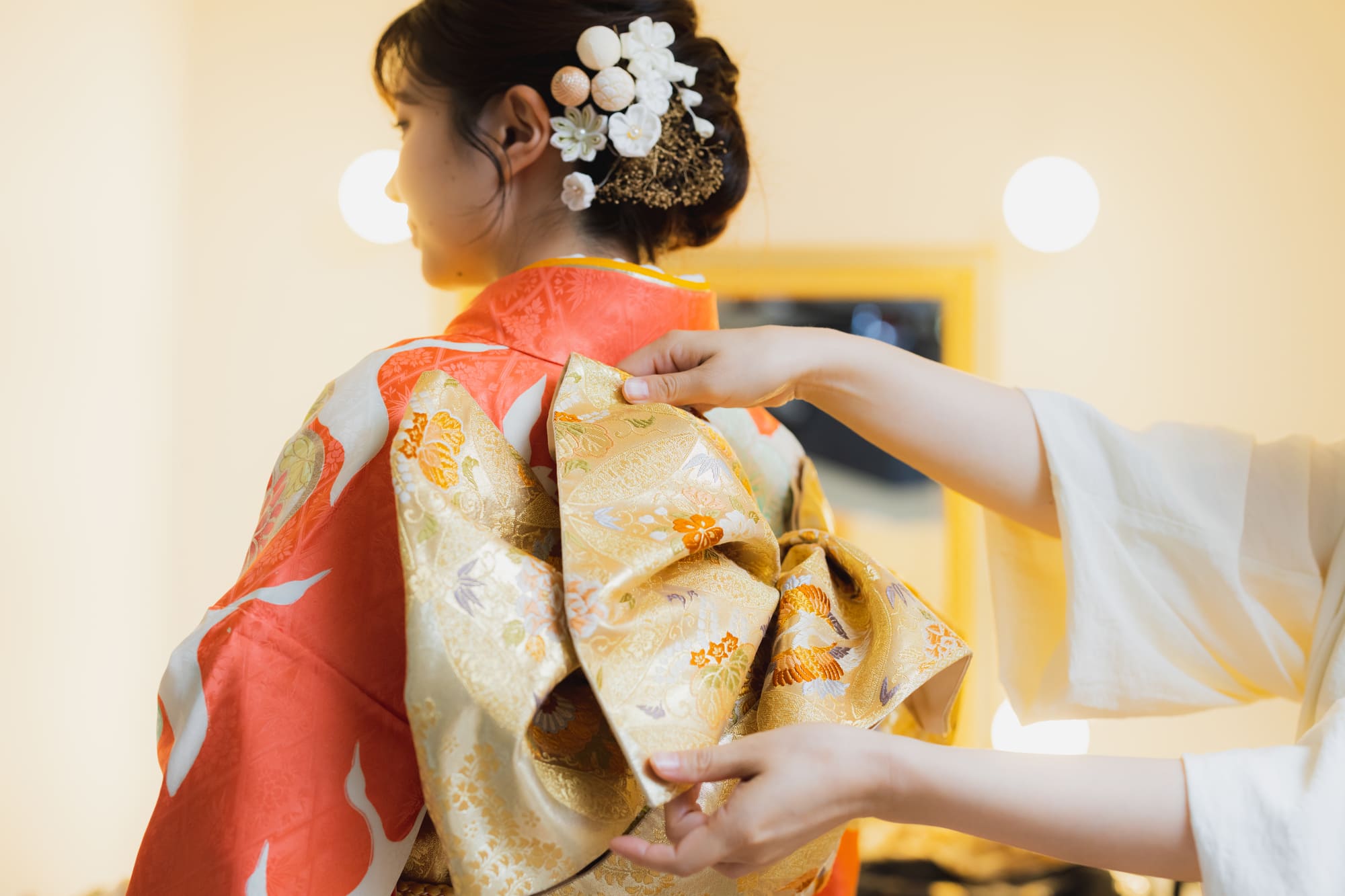 振袖用 長襦袢付き 着付け 和装小物セット 使い方動画QRコード付 必要な物