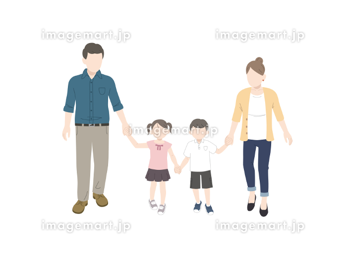 母親と手をつなぐ子供 イラスト素材6468803- フォトライブラリ