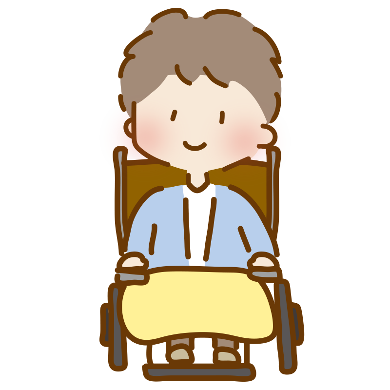 車いすのシニア夫婦と女性介護士のイラスト商用可・フリーイラスト素材ソコスト