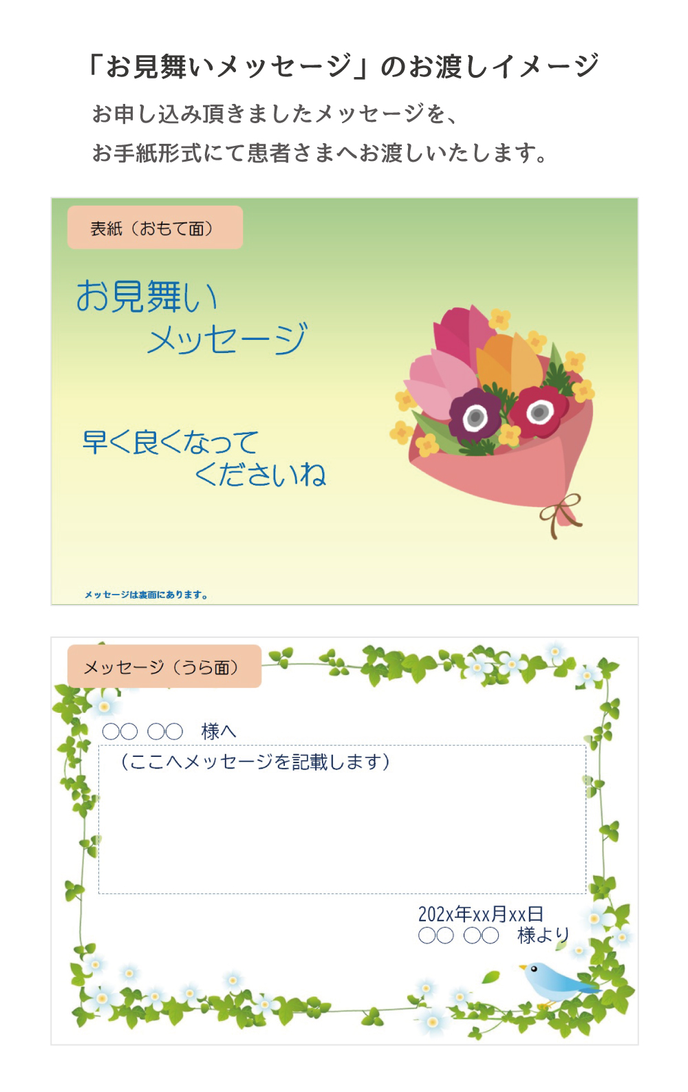 お見舞いメール関野病院