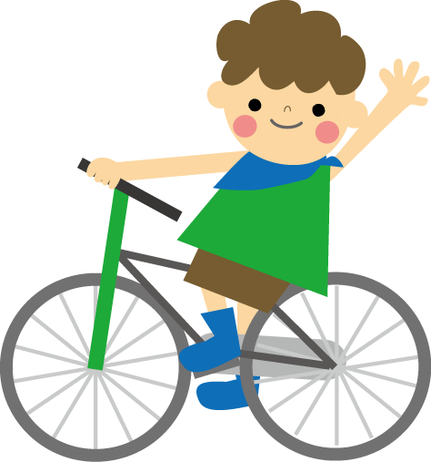 自転車でスマホのながら運転をする女の子のイラスト2無料イラスト素材のillalet