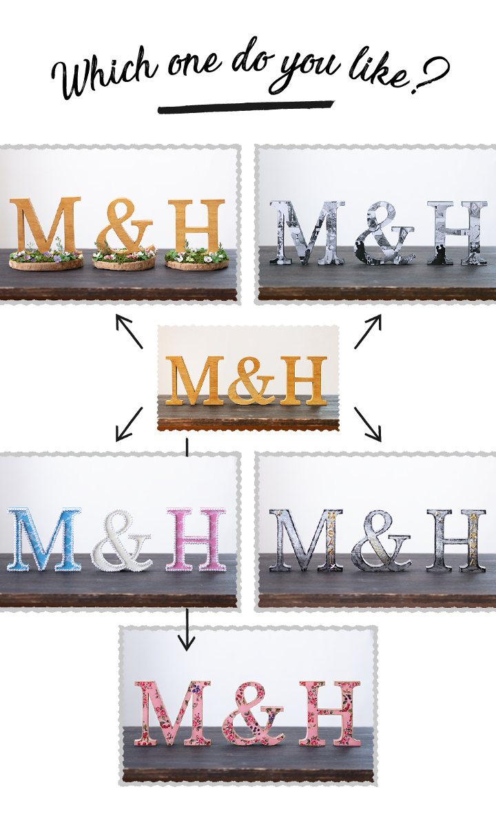 ３点セット♥イニシャル アルファベット オブジェ